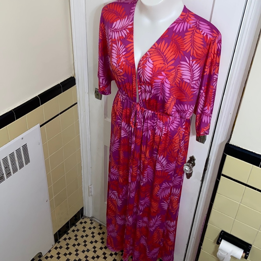 Floral swim cover/kimono